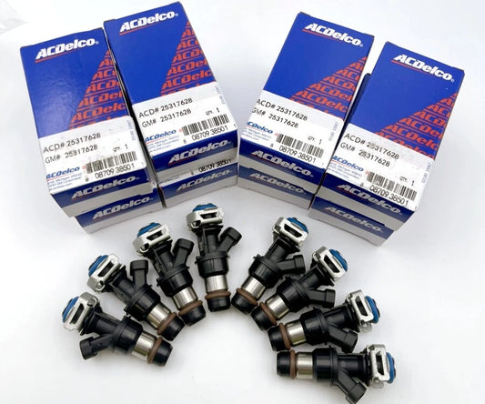 8Pcs OEM Fuel Injectors 25317628 17113698 Fits Chevy Silverado 4.8L 5.3L 6.0L