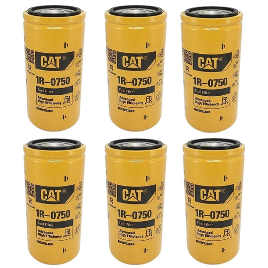 Caterpillar Filter 1R-0750 1R0750 Genuine Sealed Advanced Efficiency 6 PACK