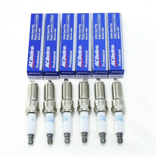 New 6X Brand Iridium Spark Plugs 41-109 12622561 For Buick Cadillac Chevrolet GM