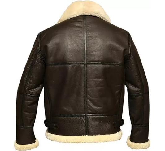 RIDIX MEN'S B3 RAF AVIATOR SHEEP SKIN LEATHER BOMBER WINTER FLYING PILOT JACKET COAT