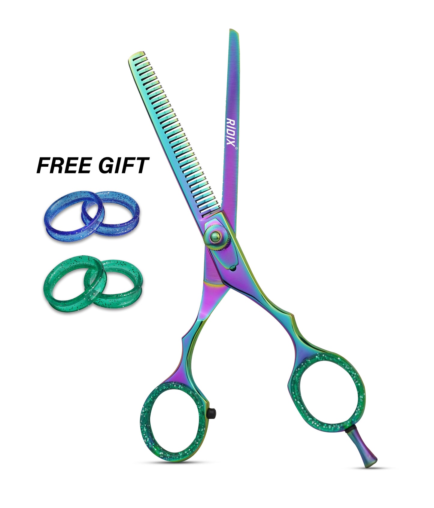 RIDIX ZENCUT Professional pair of barber & thinning multi colors hair scissors