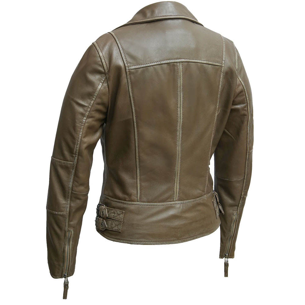 Premium Leather Moto Jacket for Women - Classic & Stylish Outerwear