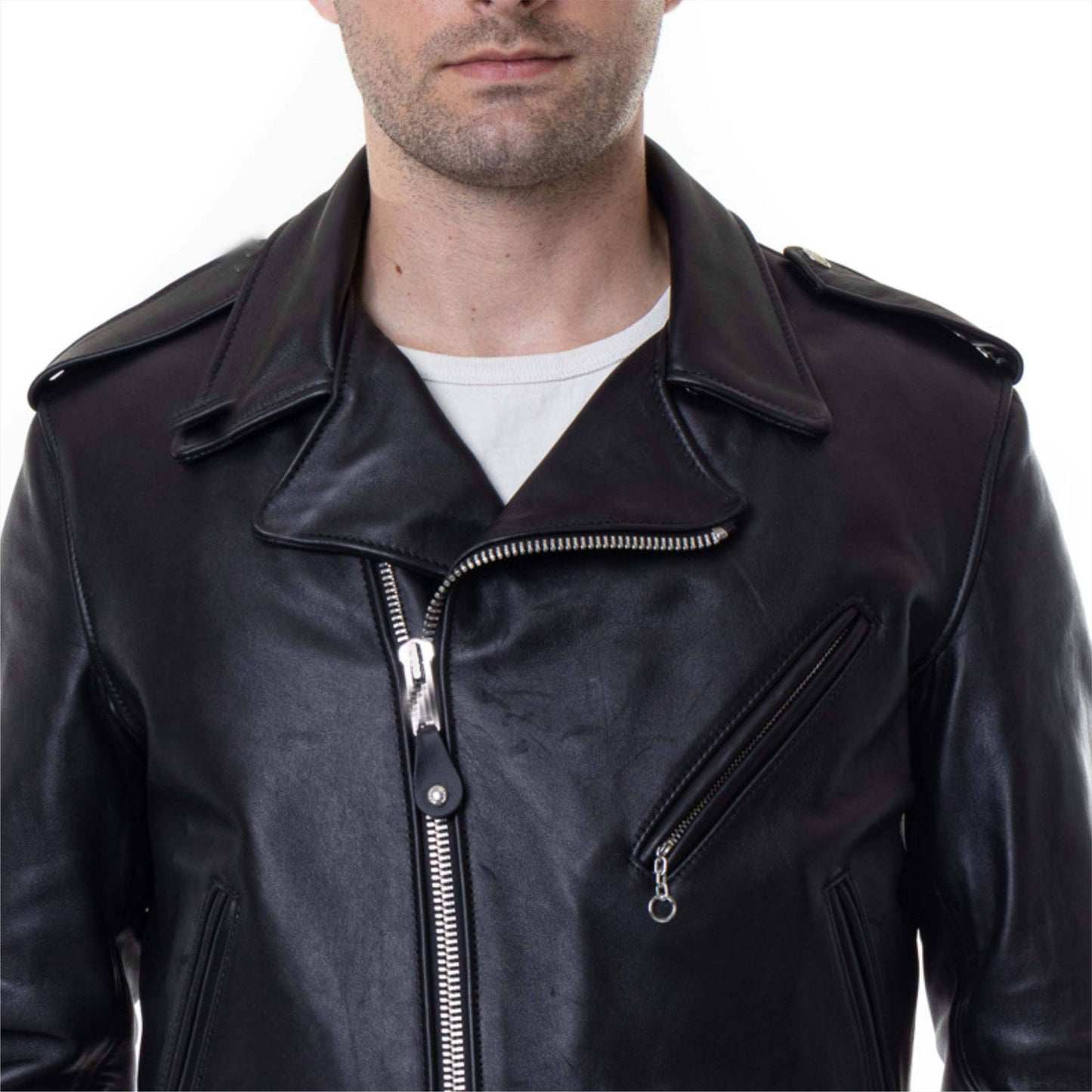 Premium Black Moto Leather Jacket – Modern Biker Style