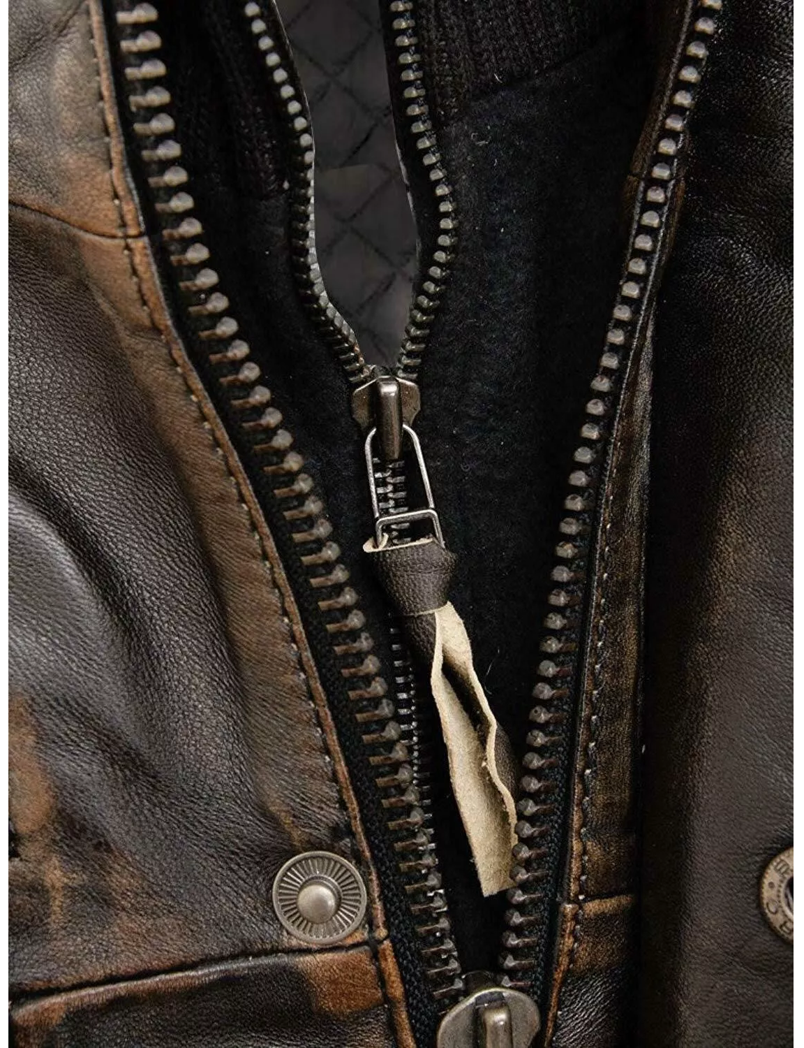 RIDIX Men’s Motorcycle Biker Distressed Brown Cafe Racer Real Leather Jacket