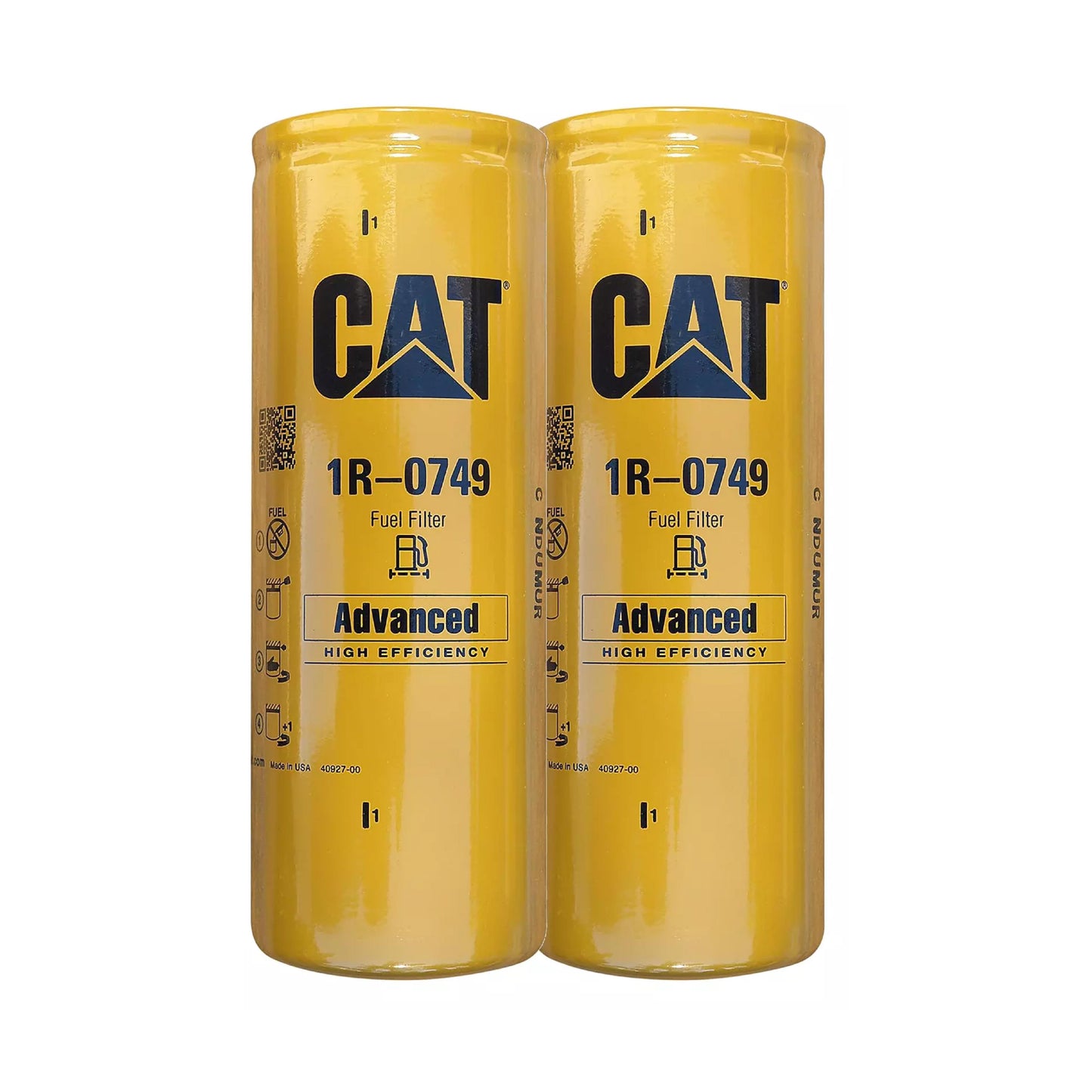 Caterpillar 1R-0749 Advanced High Efficiency Fuel Filter Multipack (Pack of 2)