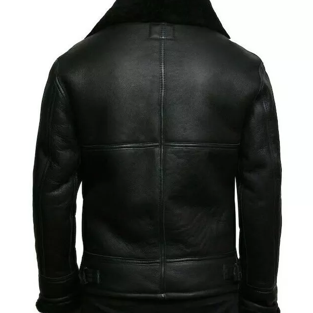 RIDIX MENS B3 RAF AVIATOR SHEEP SKIN LEATHER BOMBER WINTER FLYING PILOT JACKET COAT