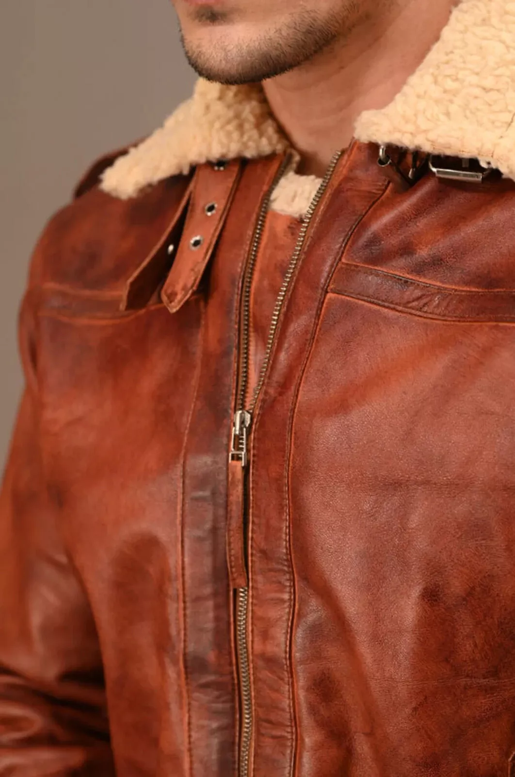 RIDIX MENS RAF B3 AVIATOR SHEEP SKIN LEATHER BOMBER WINTER FLYING PILOT JACKET COAT