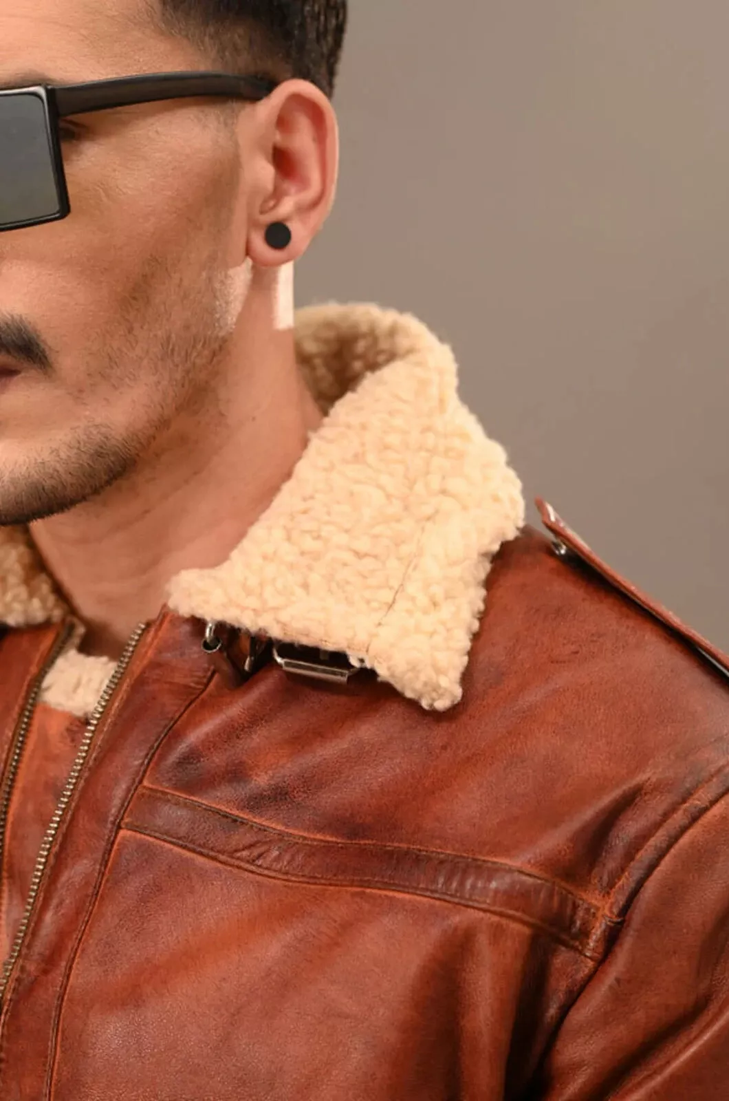 RIDIX MENS RAF B3 AVIATOR SHEEP SKIN LEATHER BOMBER WINTER FLYING PILOT JACKET COAT