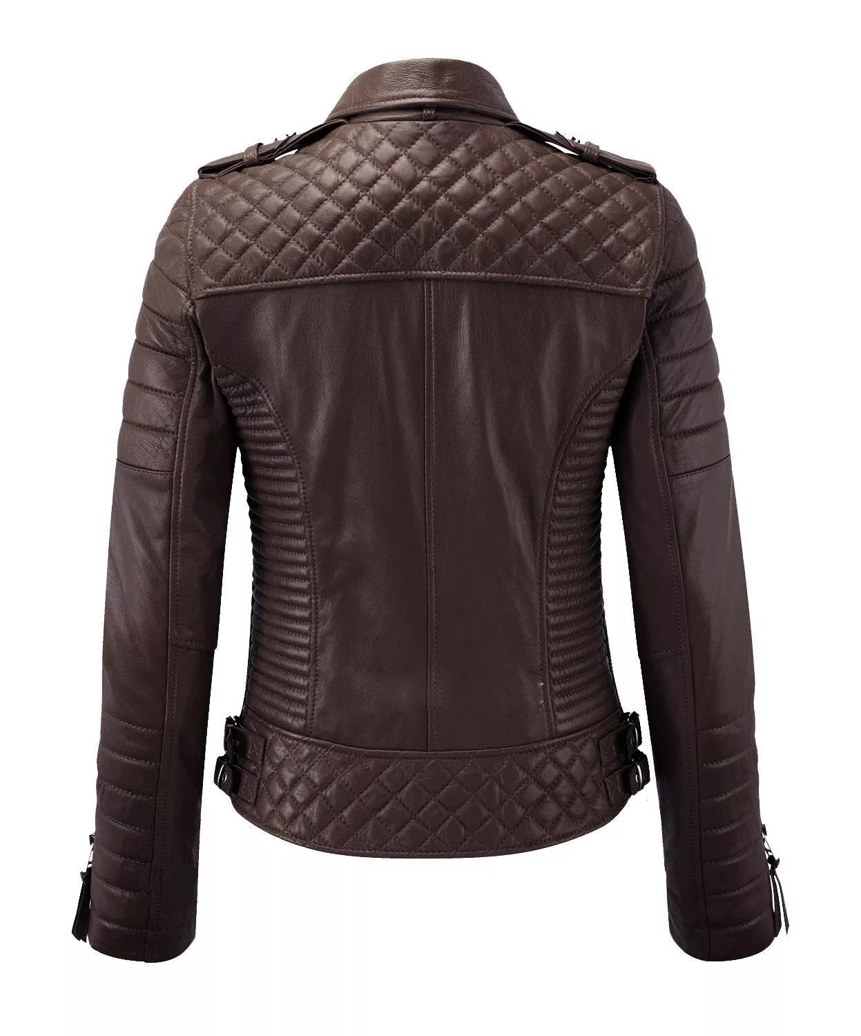 RIDIX Women's Brown Casual Leather Jacket 100% Genuine Lambskin Leather Jacket