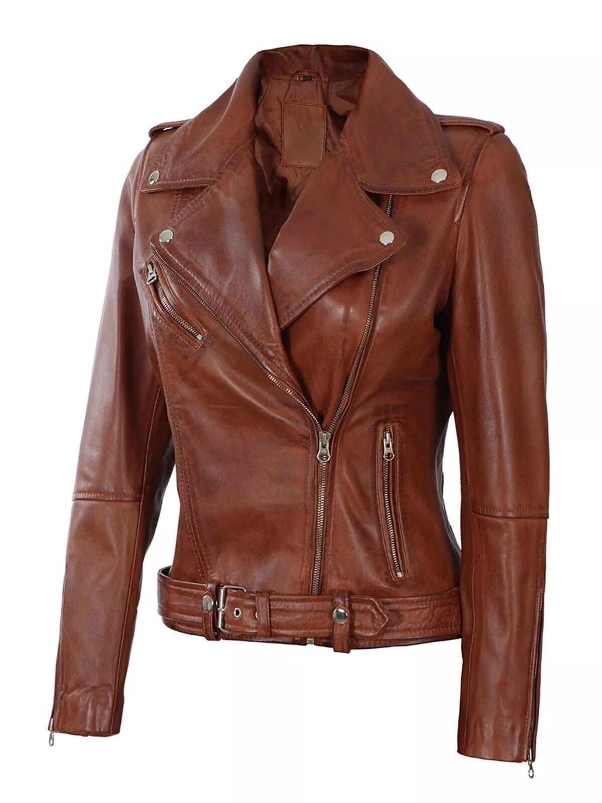 RIDIX Women's Black Jacket Soft Unique Slim Fit Biker Style Moto Real Leather Jacket