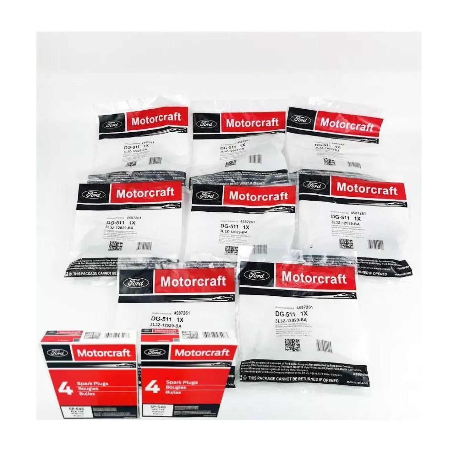 Motorcraft 8pc DG511 Ignition Coil & Spark Plug SP546