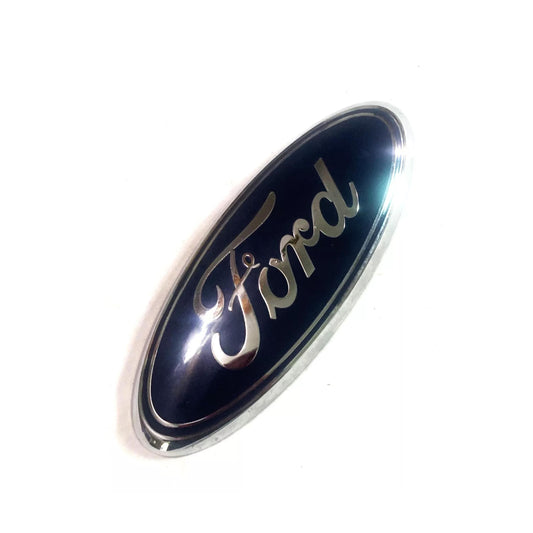 Ford 7 inches Blue Oval Decorative Logo Chrome Plated Plastic Emblem