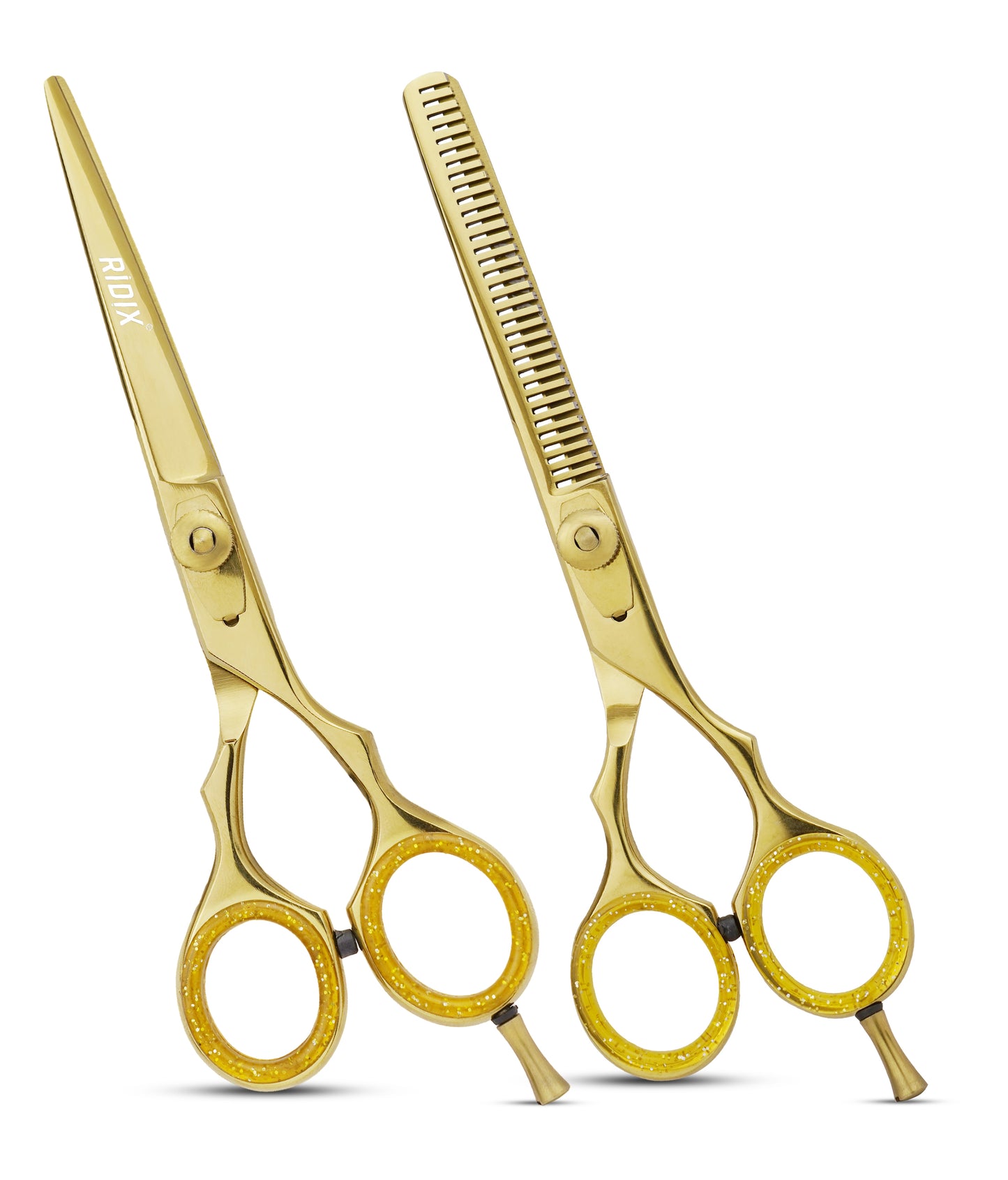 RIDIX ZENCUT Professional pair of barber & thinning golden color hair scissors