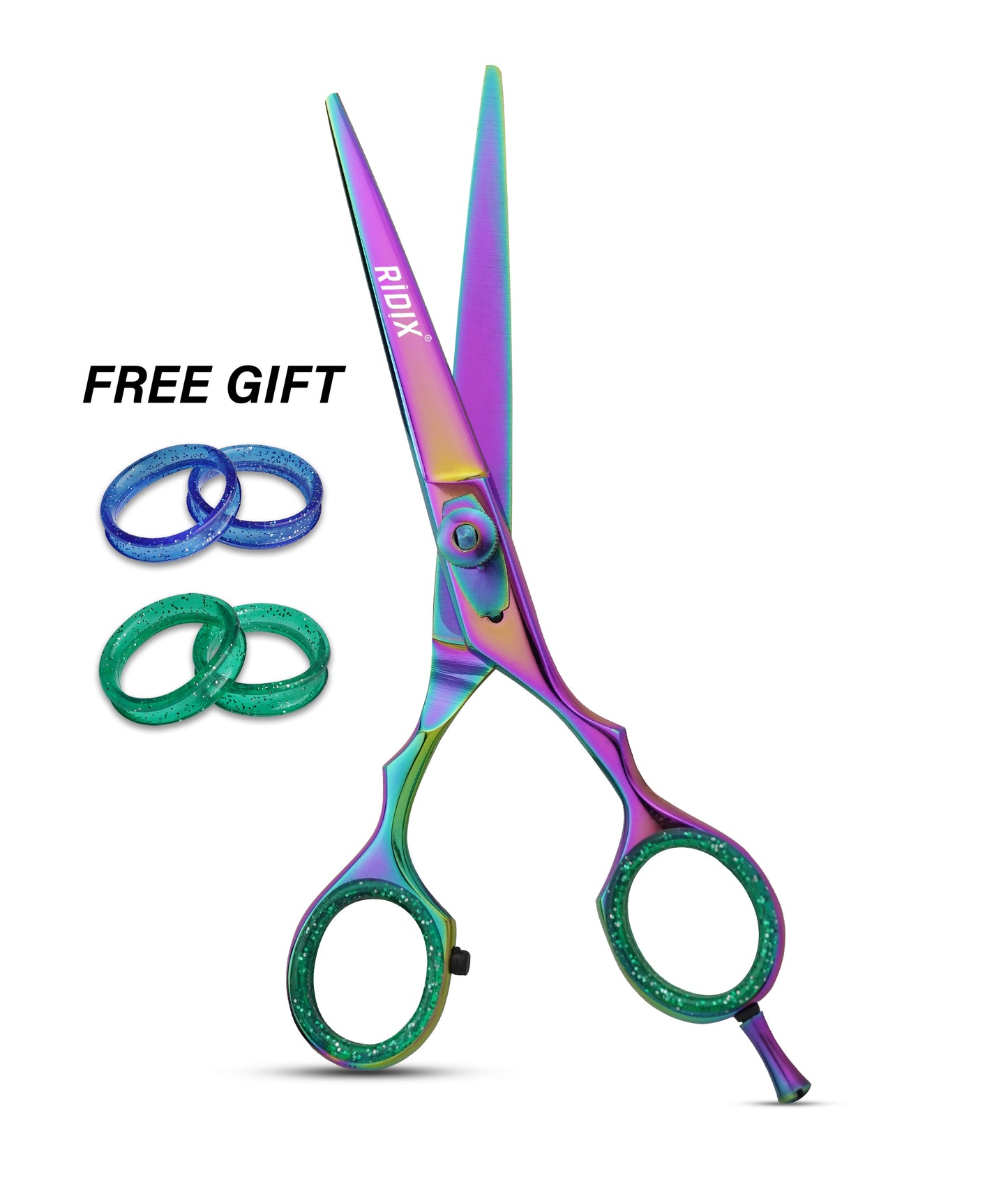RIDIX ZENCUT Professional pair of barber & thinning multi colors hair scissors