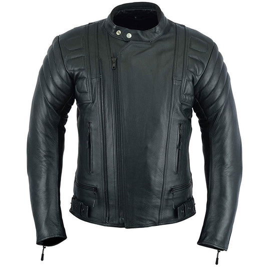 Men's Premium Black Leather Motorcycle Jacket