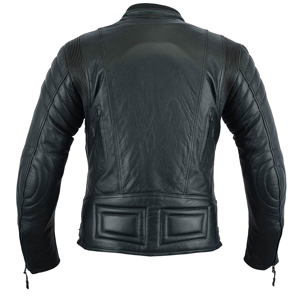 Men's Premium Black Leather Motorcycle Jacket