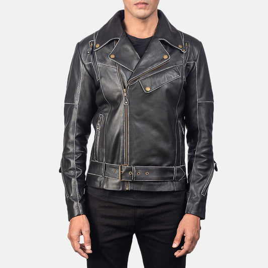 Classic Biker Leather Jacket for Men
