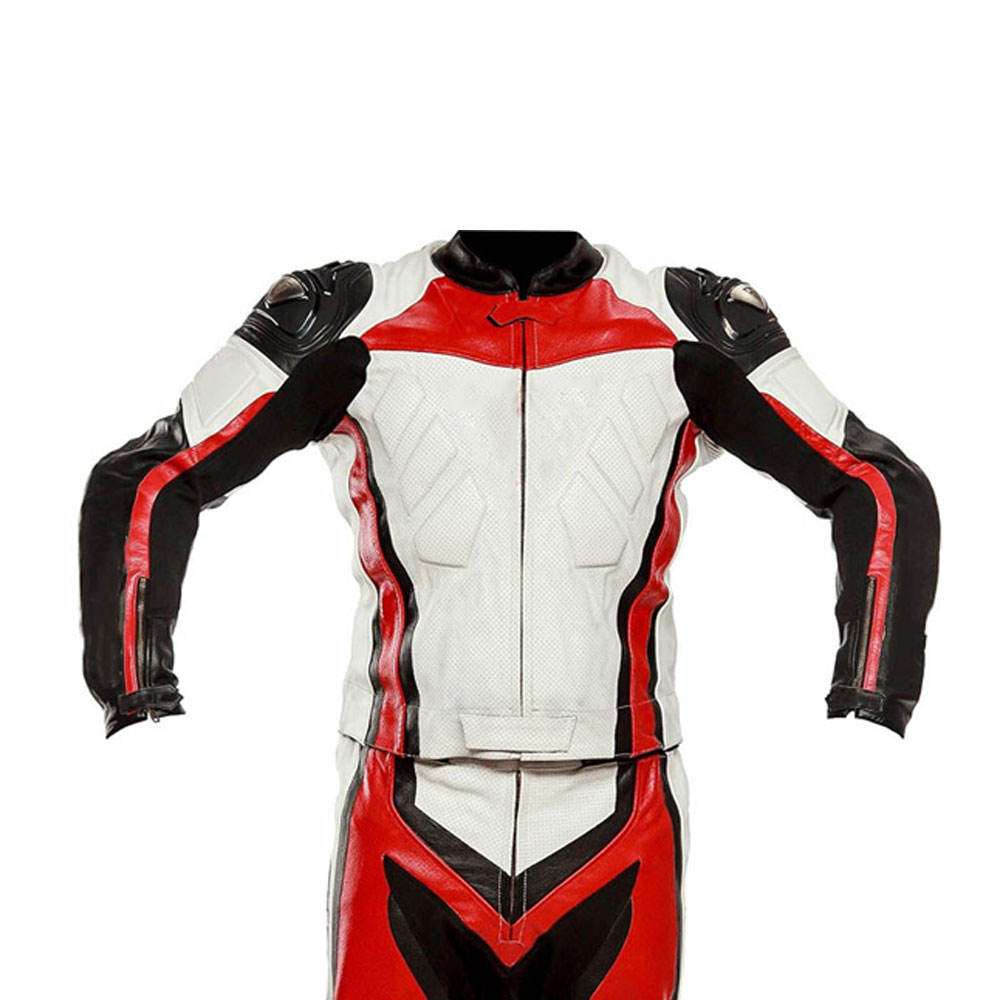 Durable Genuine Leather Motorbike Jacket Suits Leather Motorbike Suits