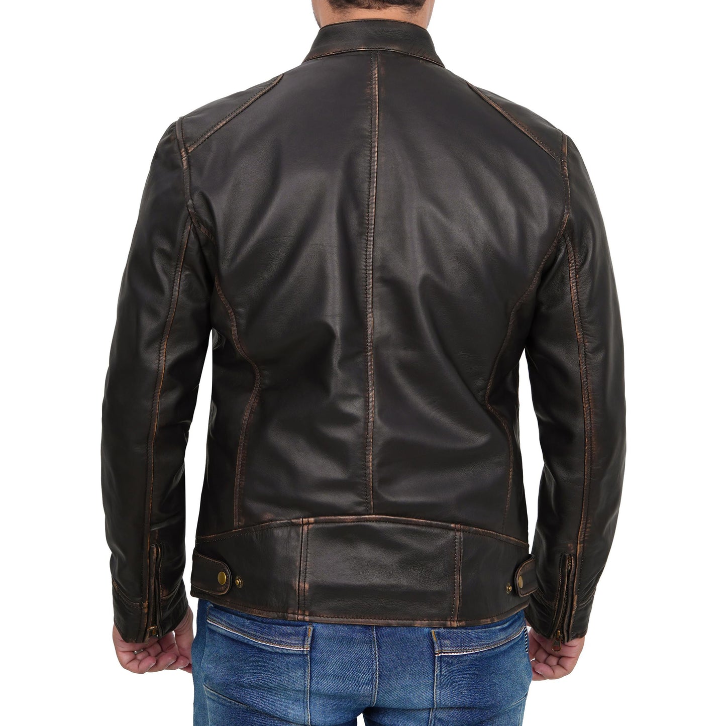 Men's Premium Leather Biker Jacket – Trendy & Durable