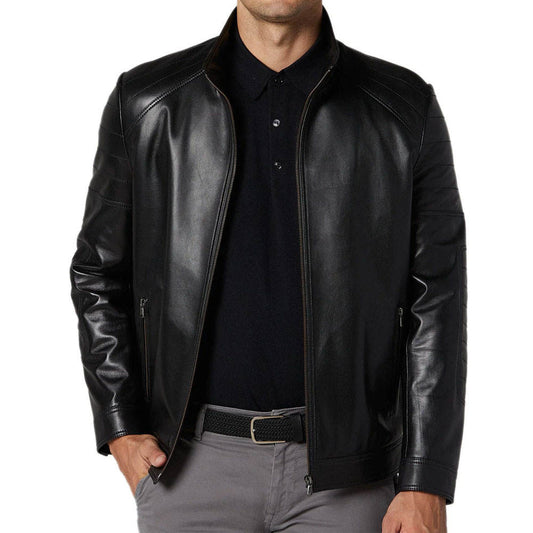 Premium Black Leather Jacket for Men – Stylish & Durable