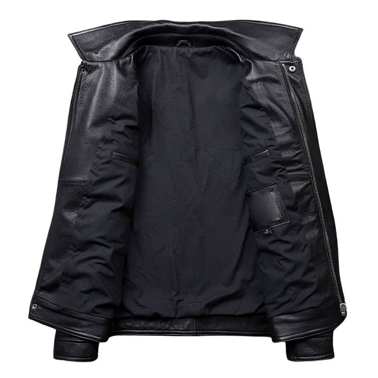 Classic Black Genuine Leather Jacket – Timeless Street & Casual Style
