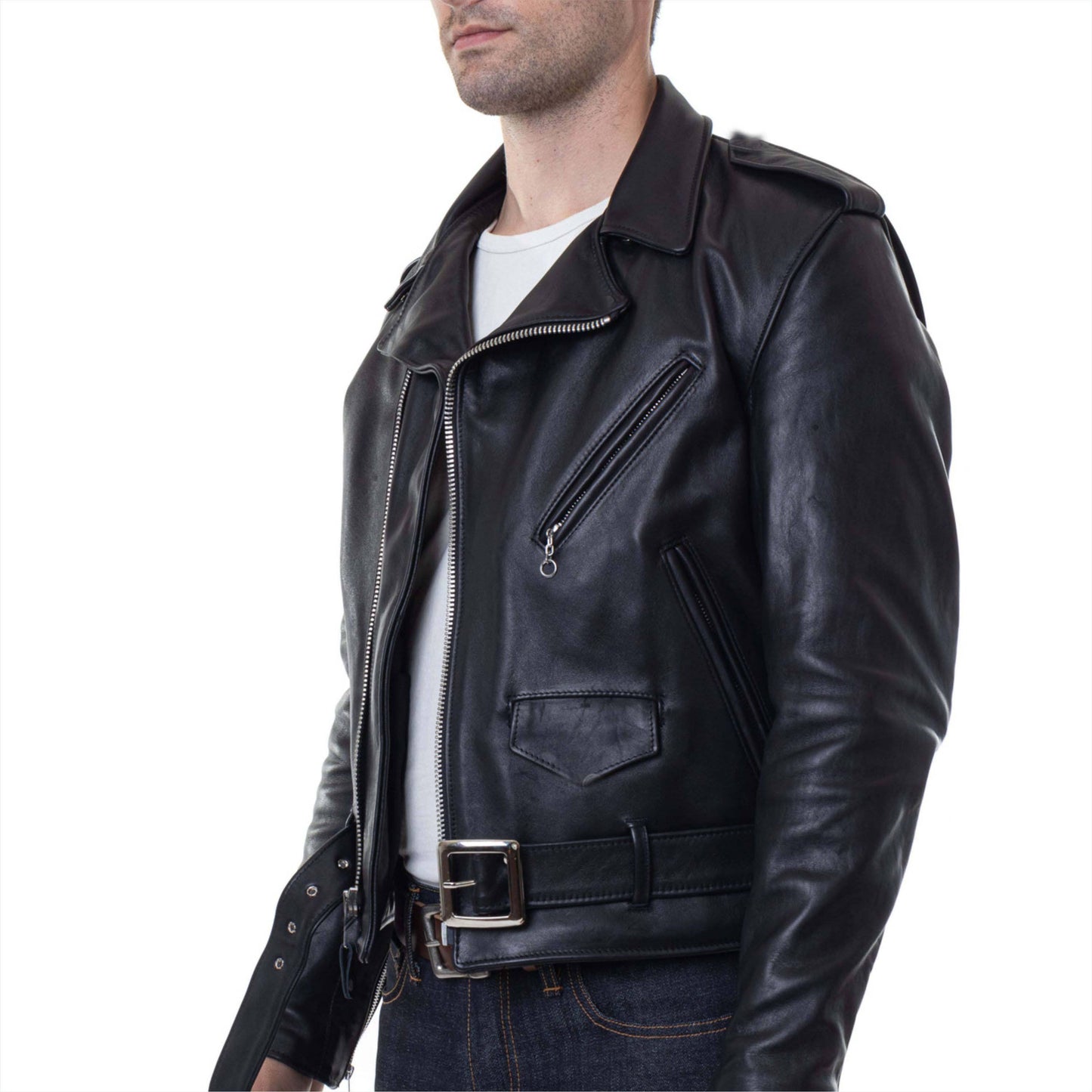Premium Black Moto Leather Jacket – Modern Biker Style