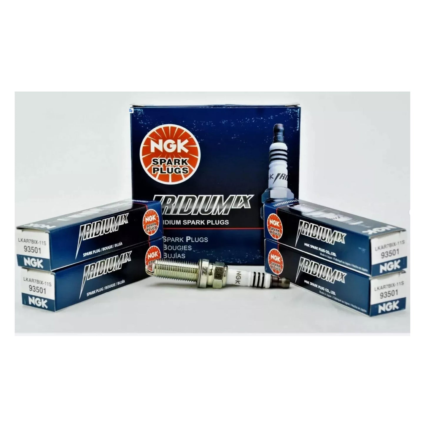 NGK LKAR7BIX-11S Iridium IX Spark Plug (93501 Iridium Ix), 4 Pack