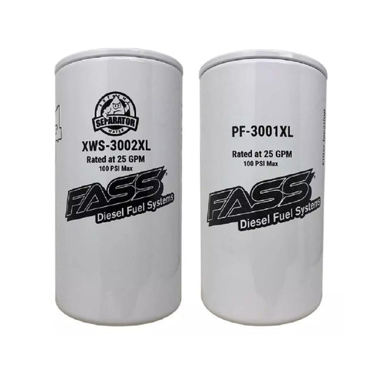FASS Titanium Series Fuel Filter Combo Package XWS-3002XL / PF-3001XL Replaces FF-3003