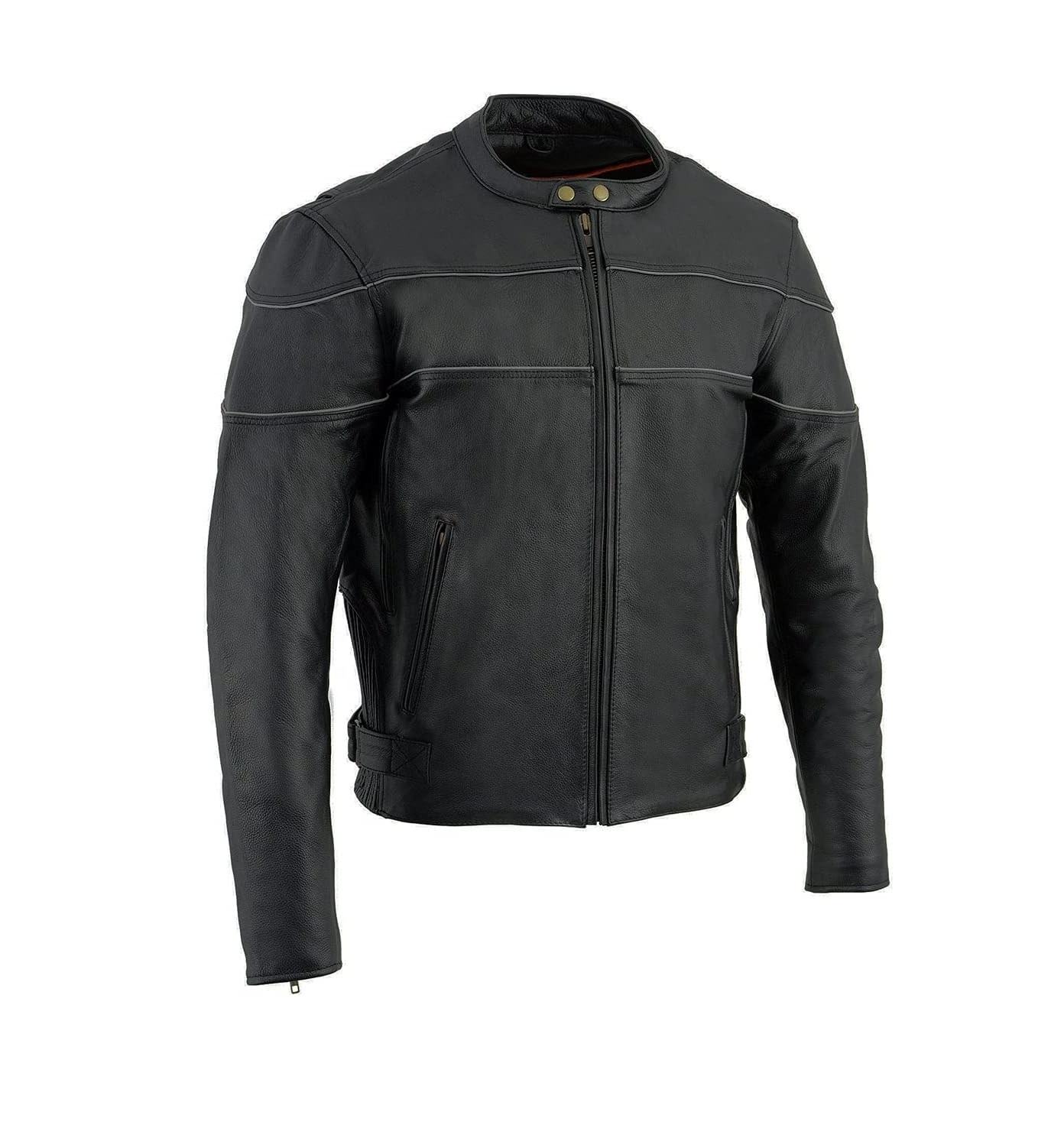 Classic Black Leather Motorcycle Jacket