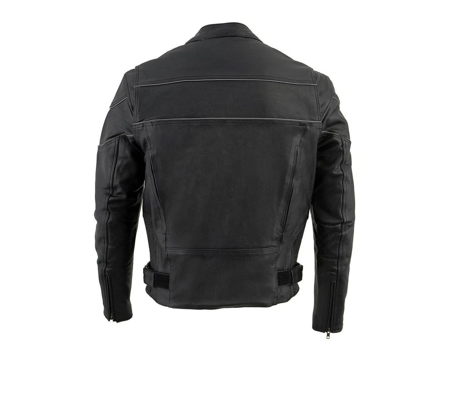 Classic Black Leather Motorcycle Jacket