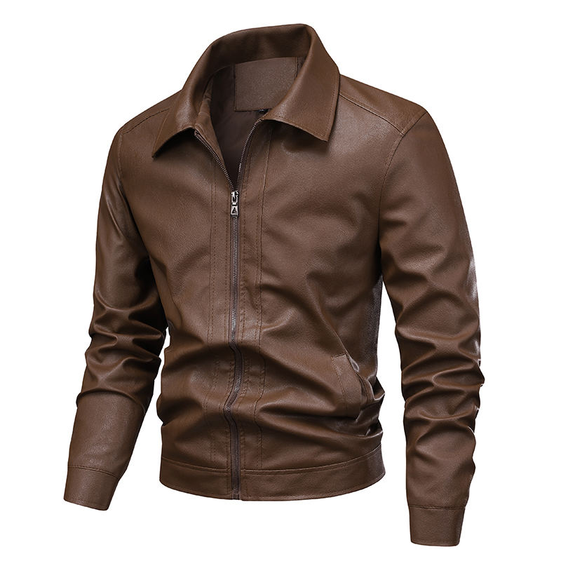 Men's Premium Leather Jacket - Stylish & Durable (Brown/Black)