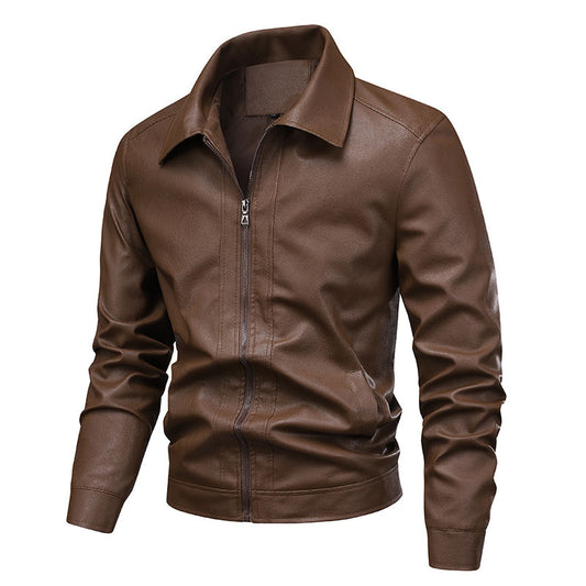 Men's Premium Leather Jacket - Stylish & Durable (Brown/Black)