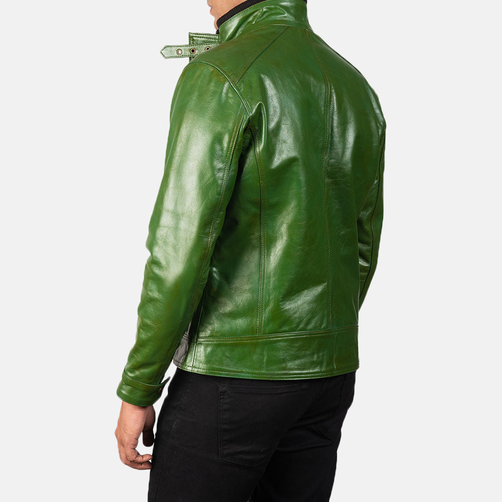 Men’s Premium Green Leather Jacket