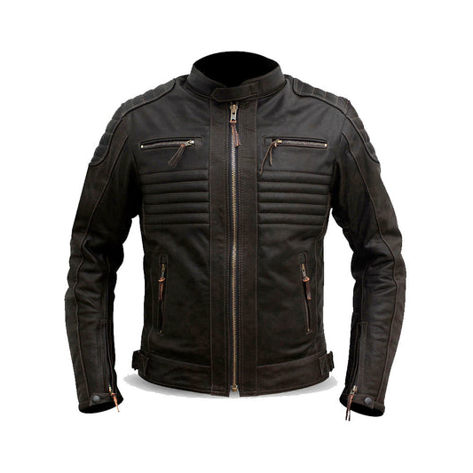 Brown Leather Motorcycle Jacket