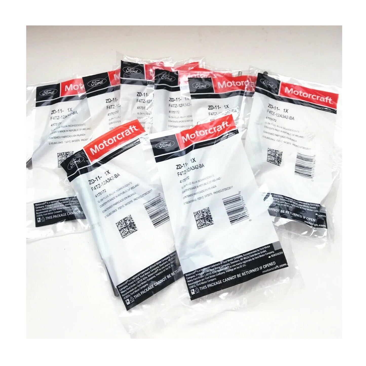 8 PC Motorcraft ZD-11 F4TZ-12A342-BA Glow Plugs 1995-2003 Ford 7.3 Liter