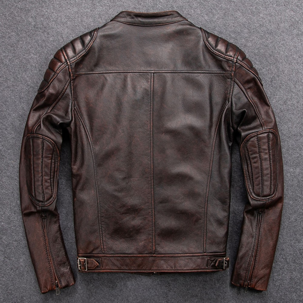 Leather Jacket Stylish Men's Dark Brown Premium New Fashion Winter Jacket Collection
