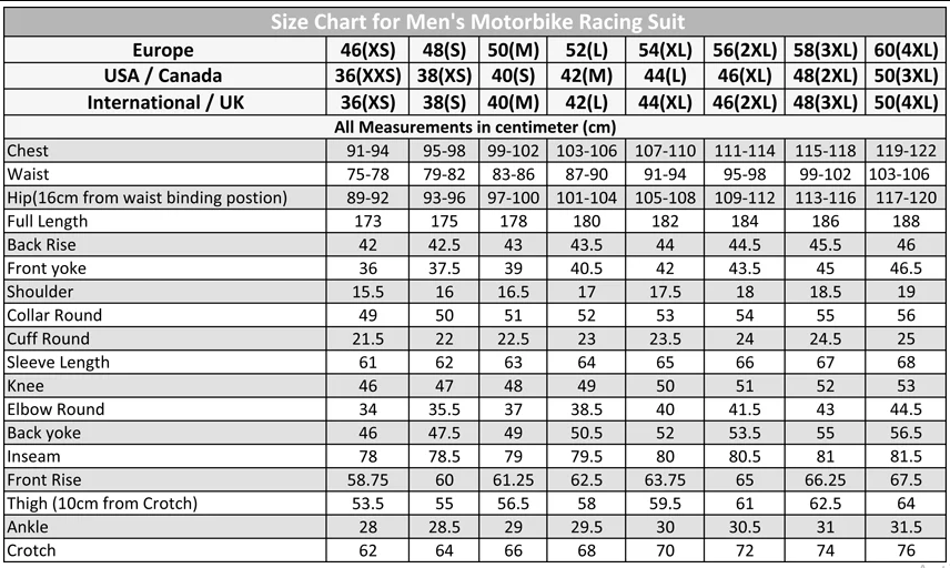 High Quality Motor Bike Men Moto Riding Motorbike Suit for Men Motorcycle Jacket Clothing